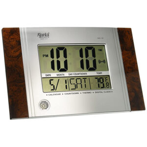 Ajanta Quartz Plastic Rectangle Digital Alarm Wall Clock